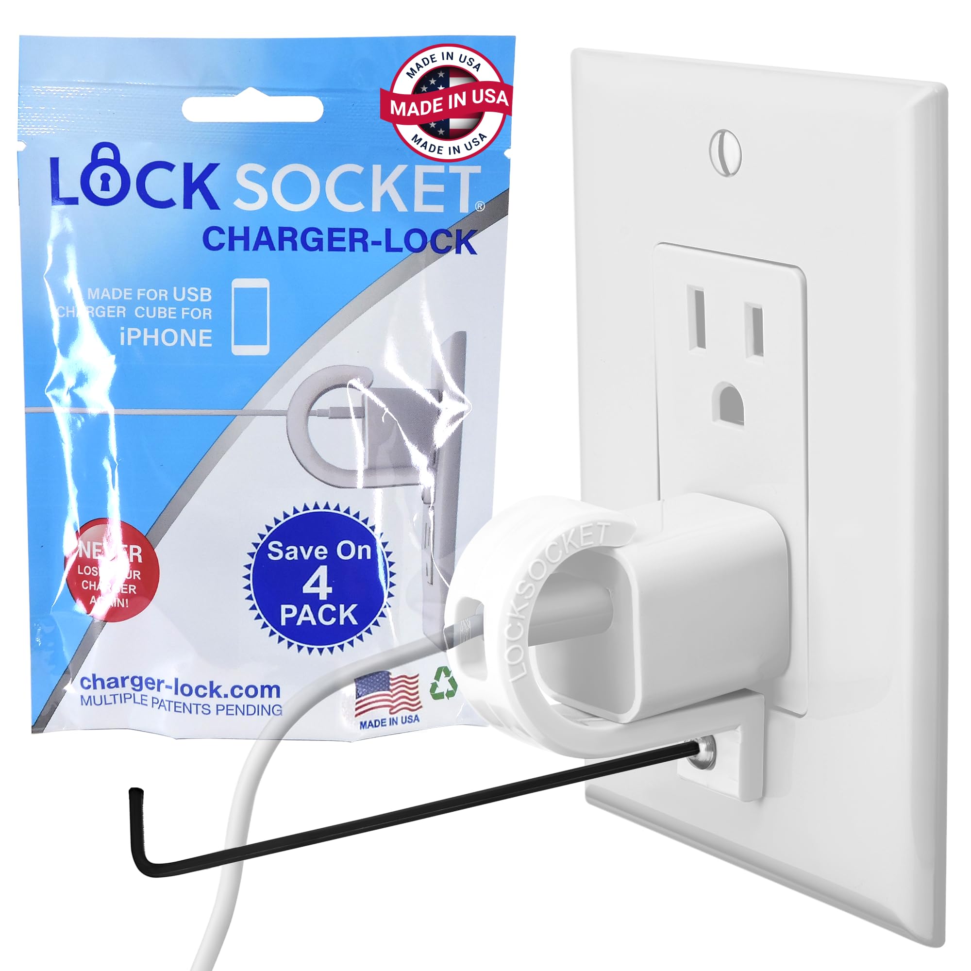 Amazon | LOCK SOCKET USB充電器ロック4/PK:盗難防止チャイルド